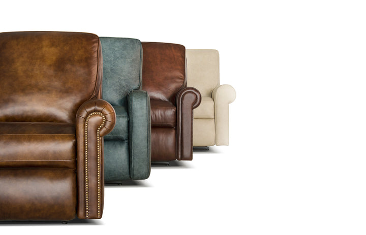 Smith Brothers recliners in 4 leather options