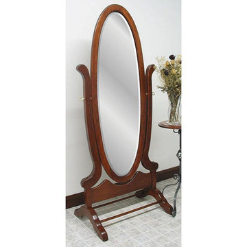 Amish Victorian Oval Cheval Mirror - Foothills Amish Furniture