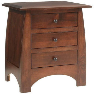 Bourdeaux Amish 3-Drawer Nightstand - Foothills Amish Furniture