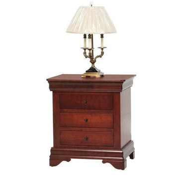 Louis Phillipe Amish 3-Drawer Nightstand - Foothills Amish Furniture