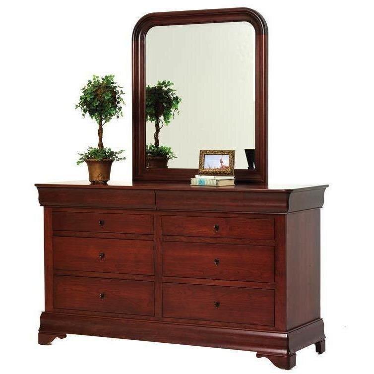 Louis Phillipe Amish Low Dresser with Mirror – Foothills Amish Furniture Louis Phillipe Amish Low Dresser with Mirror – Foothills Amish Furniture