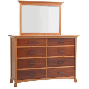 Oasis Amish High Dresser with Mirror - Foothills Amish Furniture