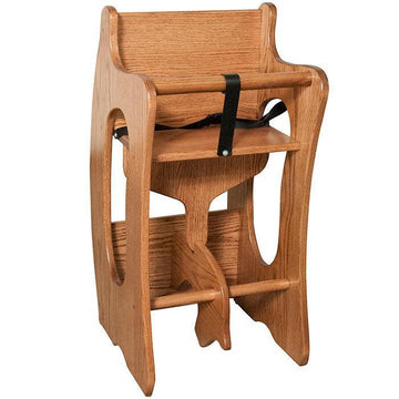 Amish Solid Wood 3-in-1 High Chair - Foothills Amish Furniture