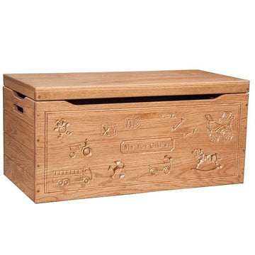 Carved Amish Toy Chest - Foothills Amish Furniture