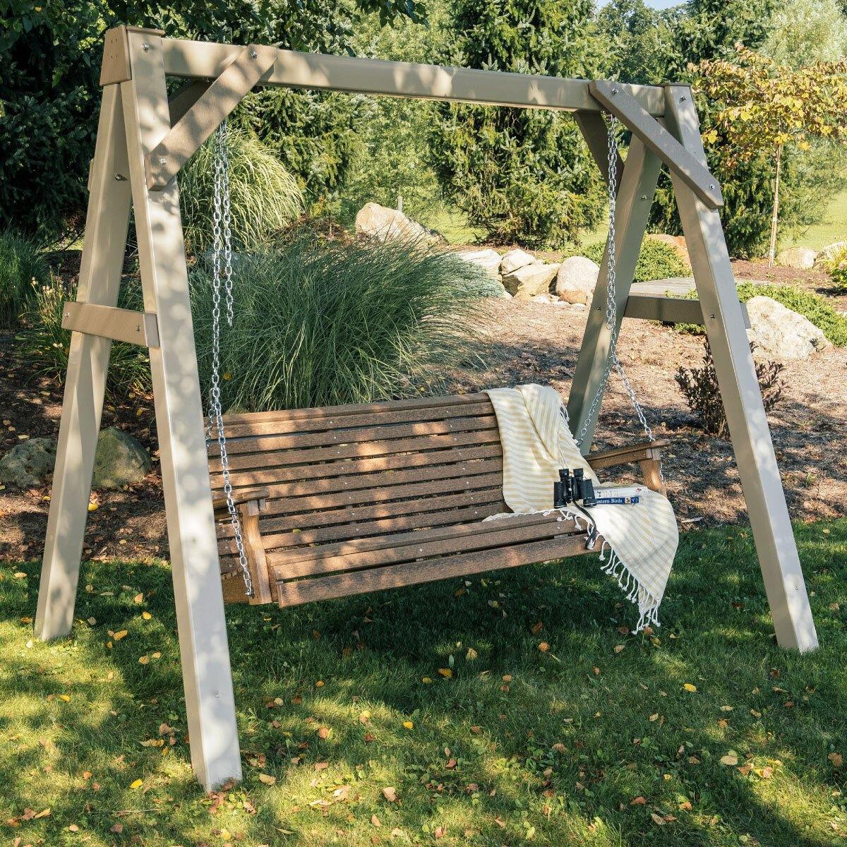 Diy Swing Bench Porch Swing Repurposed Swing Set Frame Porch Swing