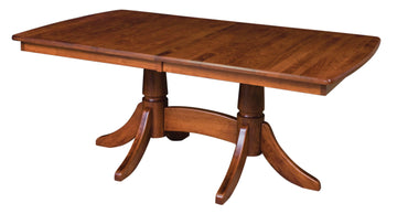 Baytown Amish Double Pedestal Table - Foothills Amish Furniture