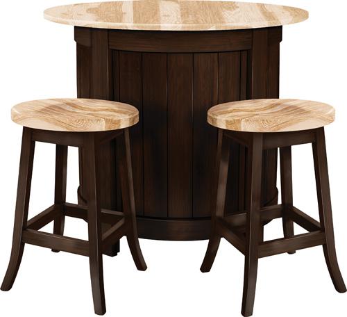 Amish oak pub table and chairs hot sale