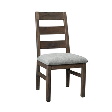 Brighthouse Amish Reclaimed Side Chair with Upholstered Seat - Foothills Amish Furniture