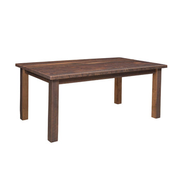 Oxford Amish Solid Top Reclaimed Wood Dining Table - Foothills Amish Furniture