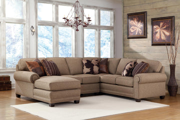 Smith Brothers 393-D Fabric Sectional - Foothills Amish Furniture