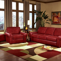 Smith Brothers 8111-A Leather  Sofa, Chair & Ottoman - Foothills Amish Furniture