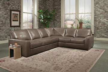 Smith Brothers 8141-B Leather Sectional - Foothills Amish Furniture
