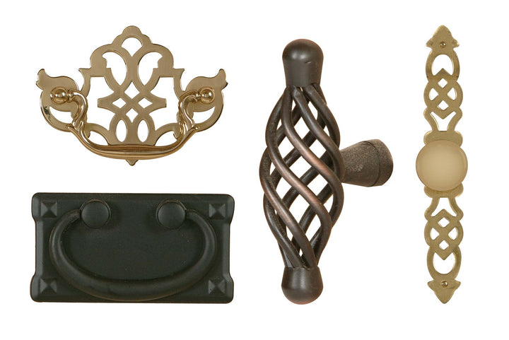 Vintage and glass Amish furniture hardware options