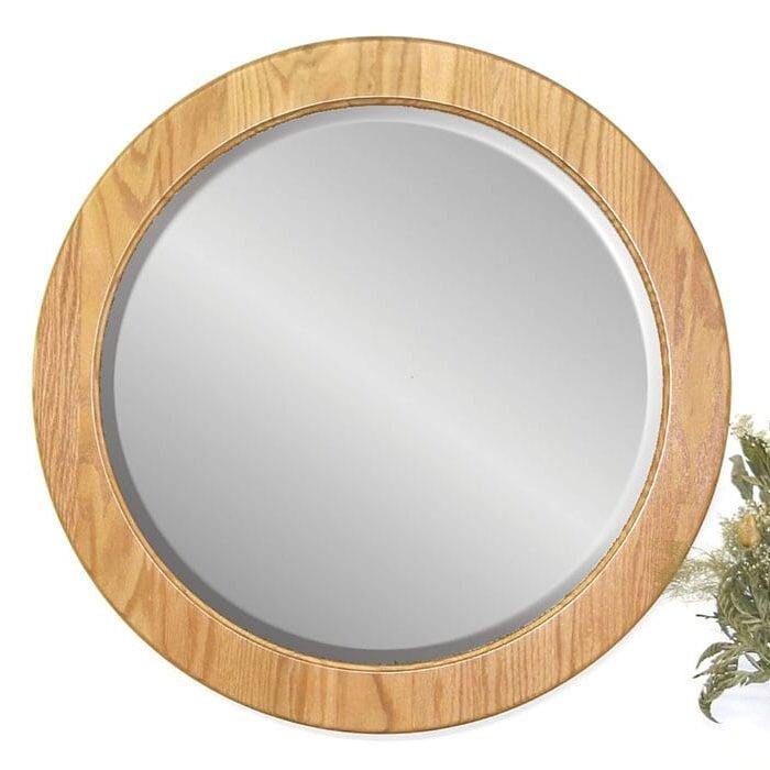 Amish Round Wall Mirror (26”) - Foothills Amish Furniture