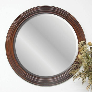 Amish Round Wall Mirror (30”) - Foothills Amish Furniture