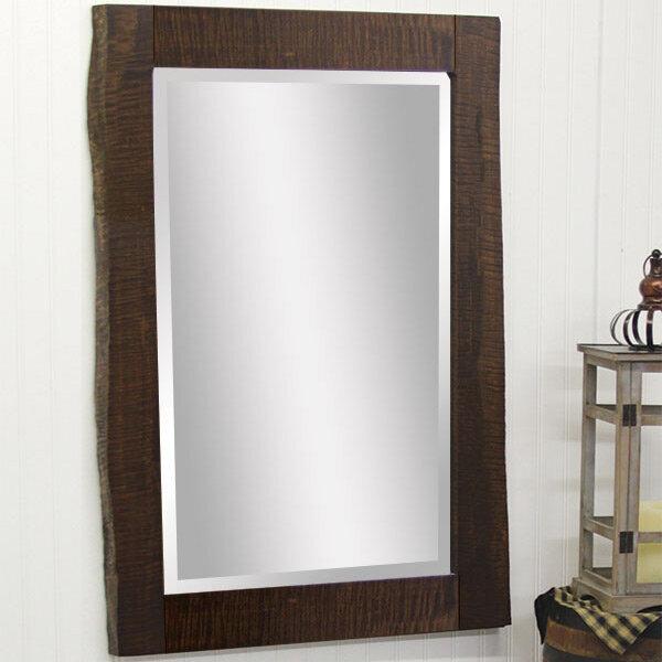 Brown Maple Amish Live Edge Wall Mirror - Foothills Amish Furniture
