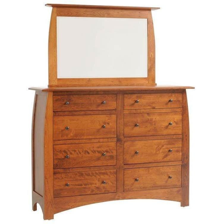 Bourdeaux Amish High Dresser with Mirror - Foothills Amish Furniture