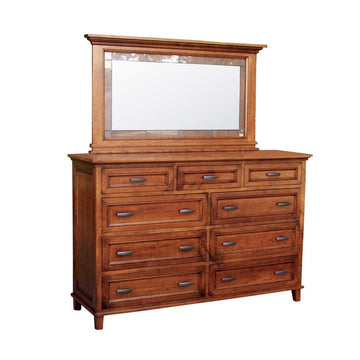 Brooklyn Tall Amish Dresser with Mirror - Foothills Amish Furniture