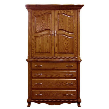 Classic Amish 2-Piece Armoire - Foothills Amish Furniture