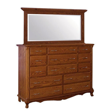 Amish Classic Masters Chest with Mirror - Foothills Amish Furniture