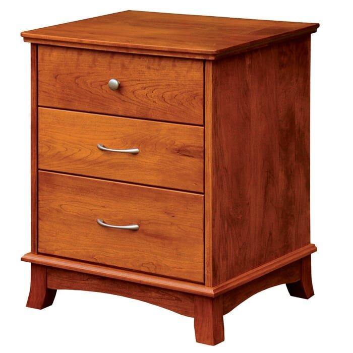 Crescent 3-Drawer Amish Nightstand - Foothills Amish Furniture