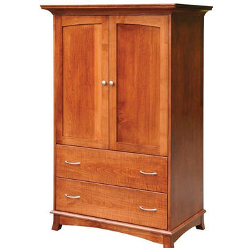 Crescent Solid Wood Amish Armoire - Foothills Amish Furniture