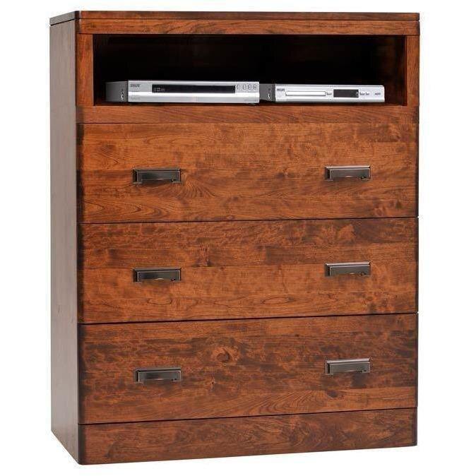 Crossan Amish Chest with Media Shelf - Foothills Amish Furniture