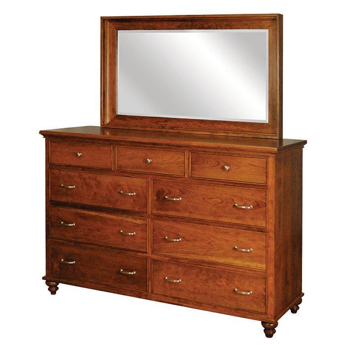 Duchess Tall Amish Dresser with Mirror - Foothills Amish Furniture