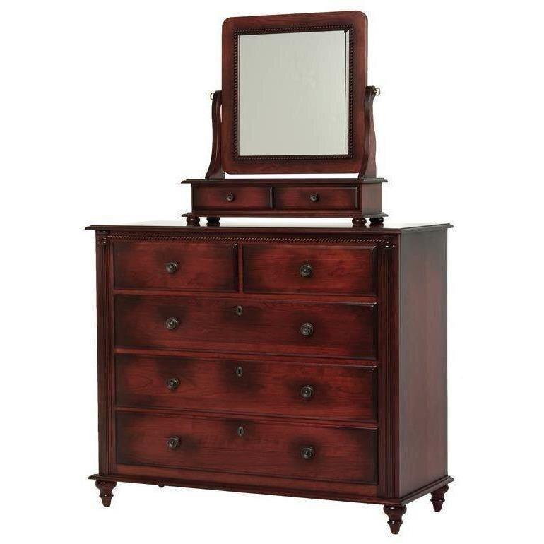 Fur Elise Amish Dressing Chest with Mirror - Foothills Amish Furniture
