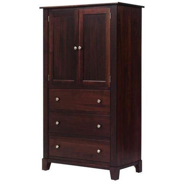 Greenwich Solid Wood Amish Armoire - Foothills Amish Furniture