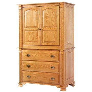 Journey's End Amish 2-Piece Entertainment Armoire - Foothills Amish Furniture