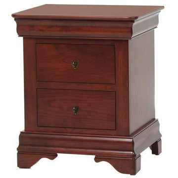 Louis Phillipe Amish 2-Drawer Nightstand - Foothills Amish Furniture