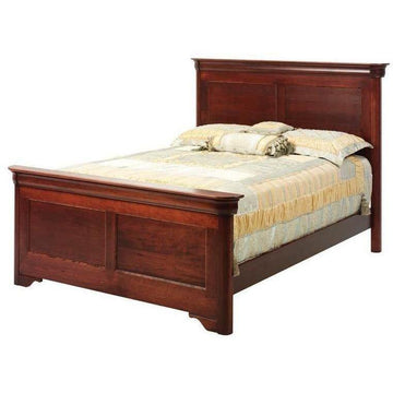 Louis Phillipe Series Amish Panel Bed - Foothills Amish Furniture