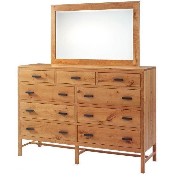Lynnwood Amish High Dresser with Mirror - Foothills Amish Furniture