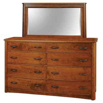 Meridian Tall Amish Dresser with Mirror - Foothills Amish Furniture