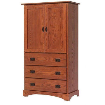 Old English Amish Armoire - Foothills Amish Furniture