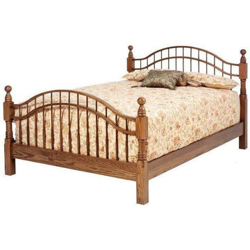 Sierra Classic Amish Double Bow Bed - Foothills Amish Furniture