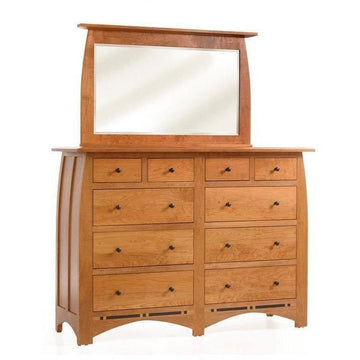 Vineyard Amish High Dresser with Mirror - Foothills Amish Furniture