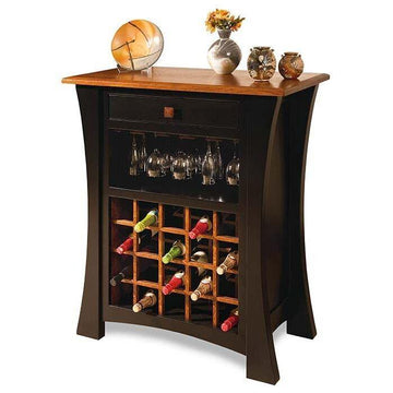 Amish Arts and Crafts Wine Cabinet - Foothills Amish Furniture