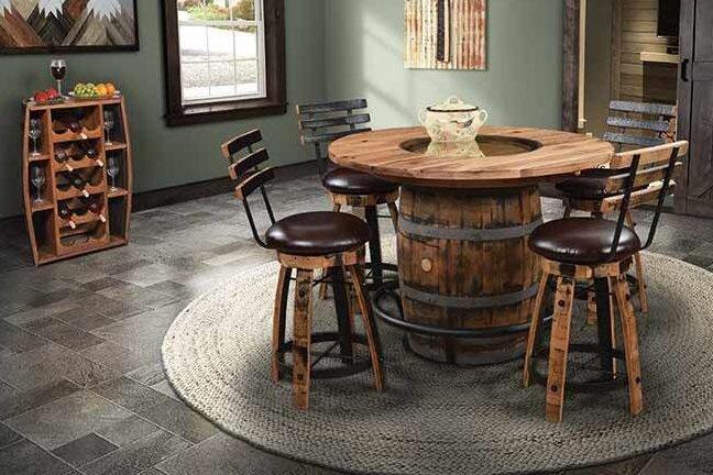 Barrel Amish Solid Wood Dining Collection - Foothills Amish Furniture
