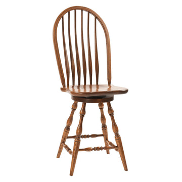Bent Feather Amish Barstool with Swivel - Foothills Amish Furniture