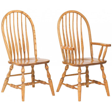 Bent Feather Bow Back Amish Dining Chair - Foothills Amish Furniture