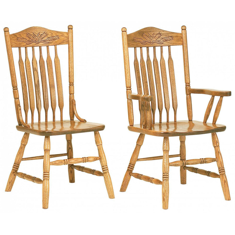 Bent Paddle Post Amish Dining Chair - Foothills Amish Furniture