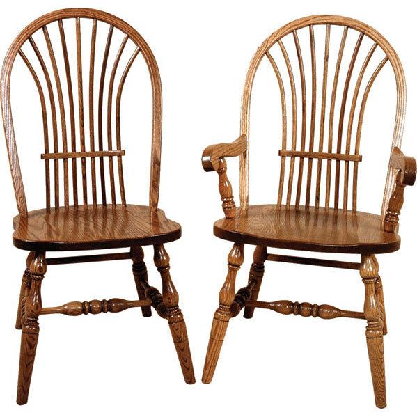 Bow Sheaf Amish Solid Wood Dining Chair - Foothills Amish Furniture