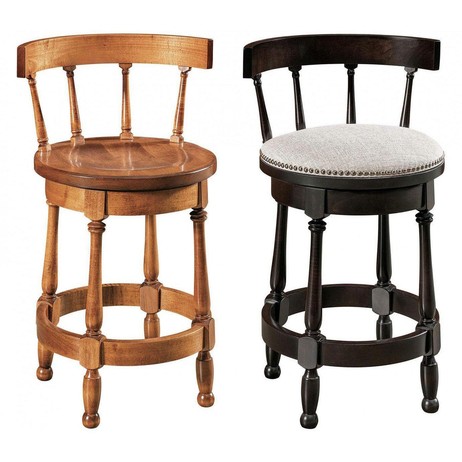 Cosgrove Amish Barstool with Easton Top - Foothills Amish Furniture