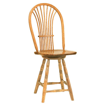 Country Sheaf Amish Barstool with Swivel - Foothills Amish Furniture