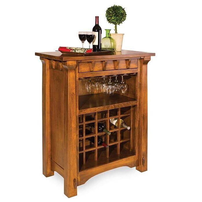 Manitoba Amish Wine Cabinet - Foothills Amish Furniture