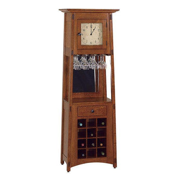 McCoy Amish Wine Rack Floor Clock - Foothills Amish Furniture