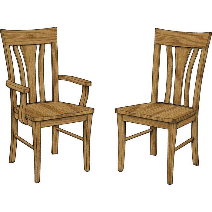 Metro Amish Wood Dining Chair - Foothills Amish Furniture