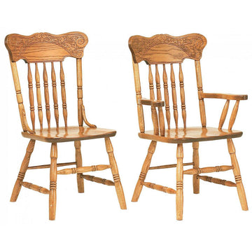 Spring Meadow Pressback Amish Dining Chair - Foothills Amish Furniture